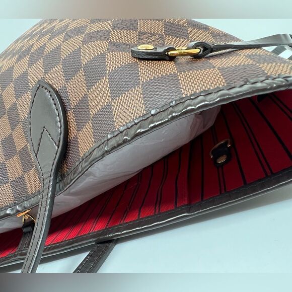 AUTHENTIC LOUIS VUITTON NEVERFULL MM Damier Ebene Tote bag - Picture 11 of 13